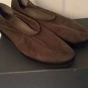 Suede slip on shoe
